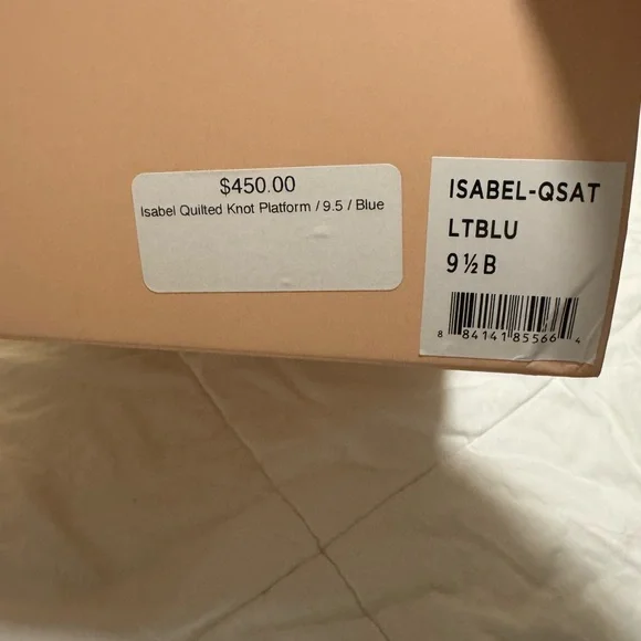 Loeffler Randall Satin Blue Platform Sandals - Picture 3 of 8